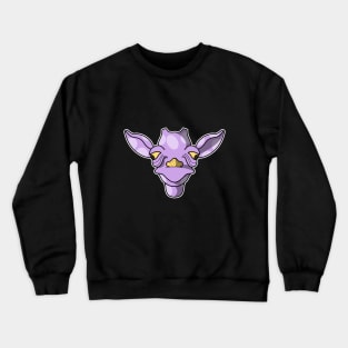 cute purple baby giraffe face Crewneck Sweatshirt